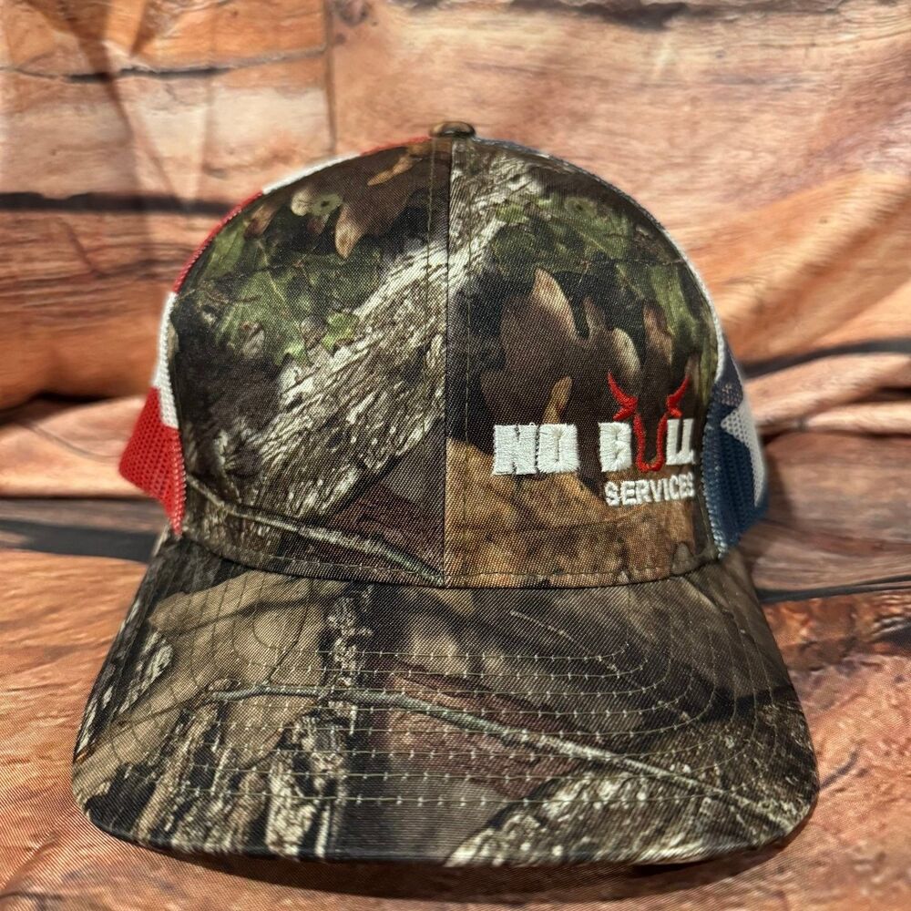 Richardson Hat 112PM Men's Adjustable Camo American Flag No Bull Services